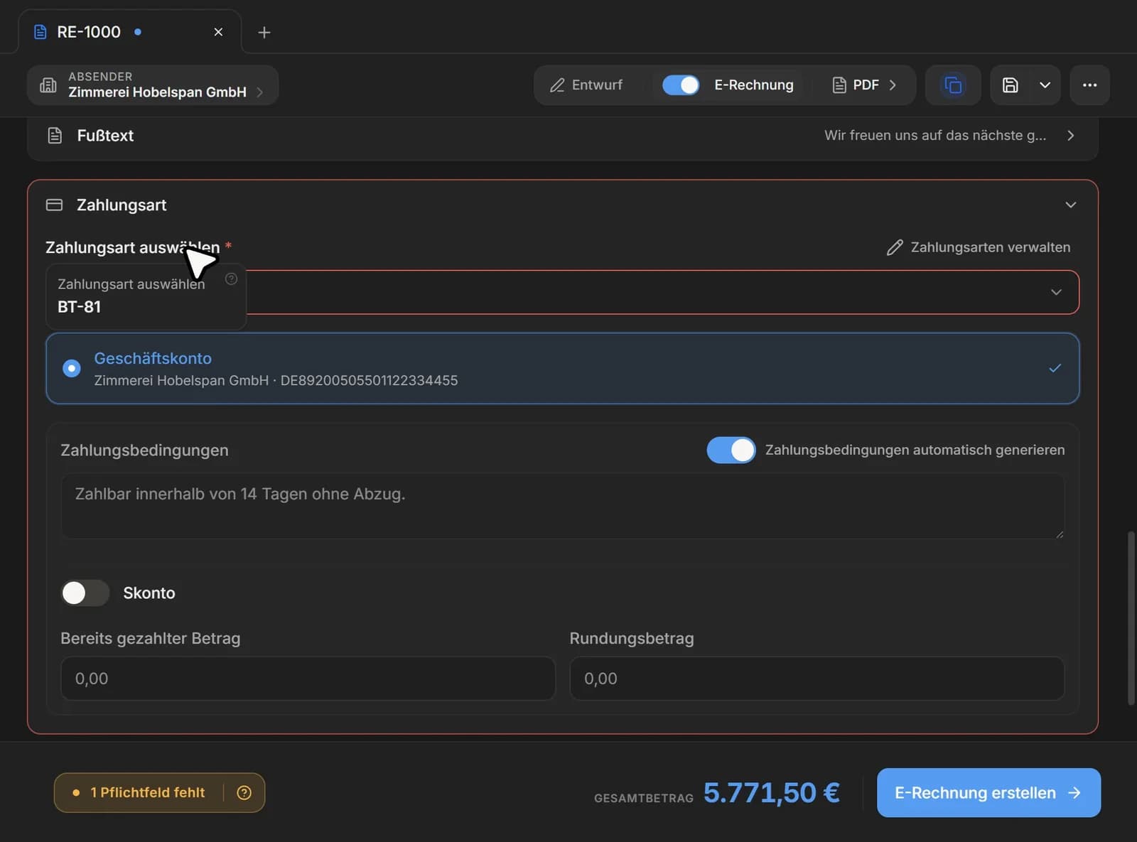 Directly Visible BT Numbers for Maximum Transparency