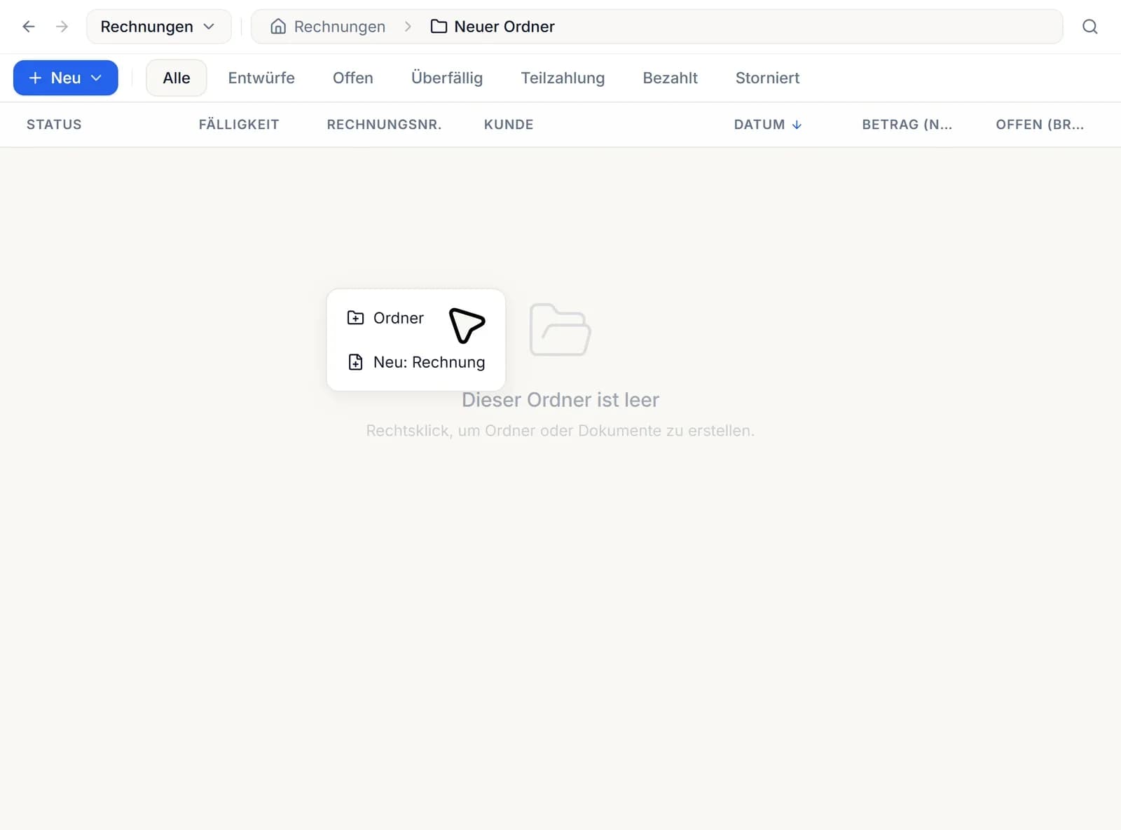 Structured Organization via Custom Folders