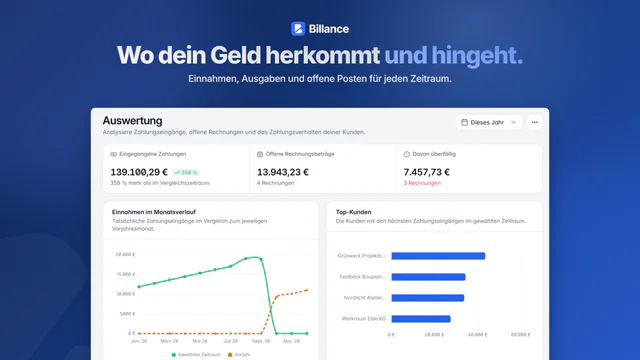Screenshot von Billance für Windows: Wo dein Geld herkommt, und wohin es geht